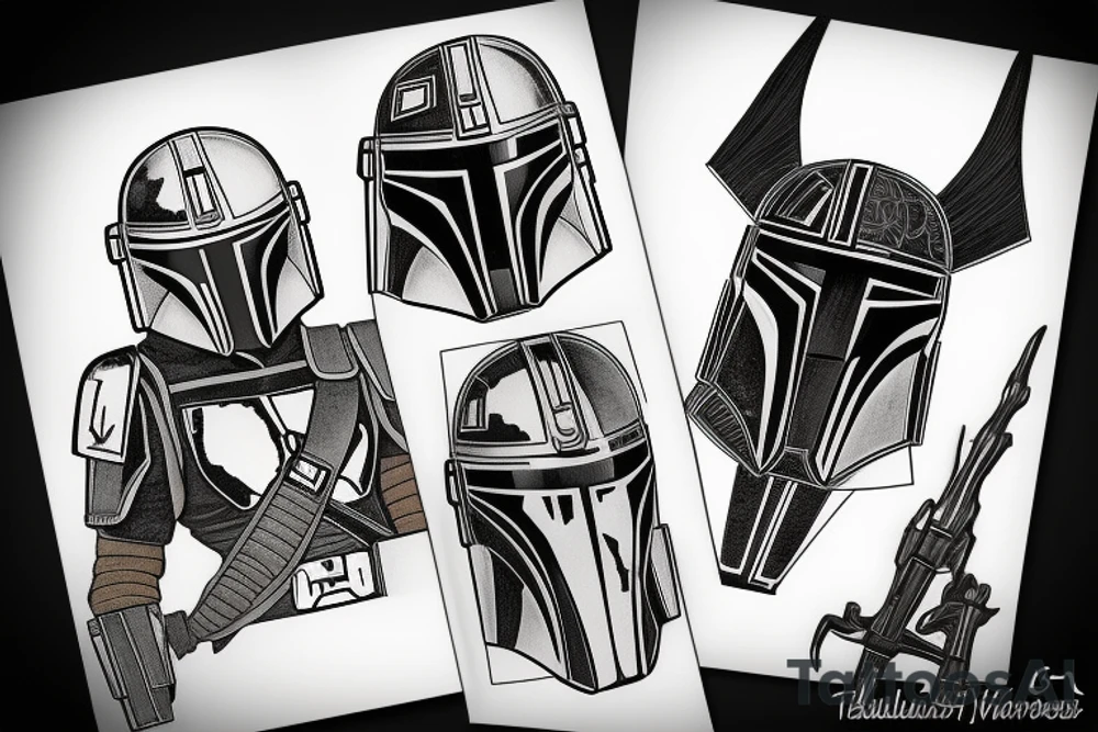 The mandalorian and grogo tattoo idea