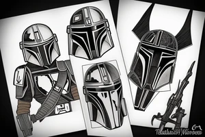 The mandalorian and grogo tattoo idea