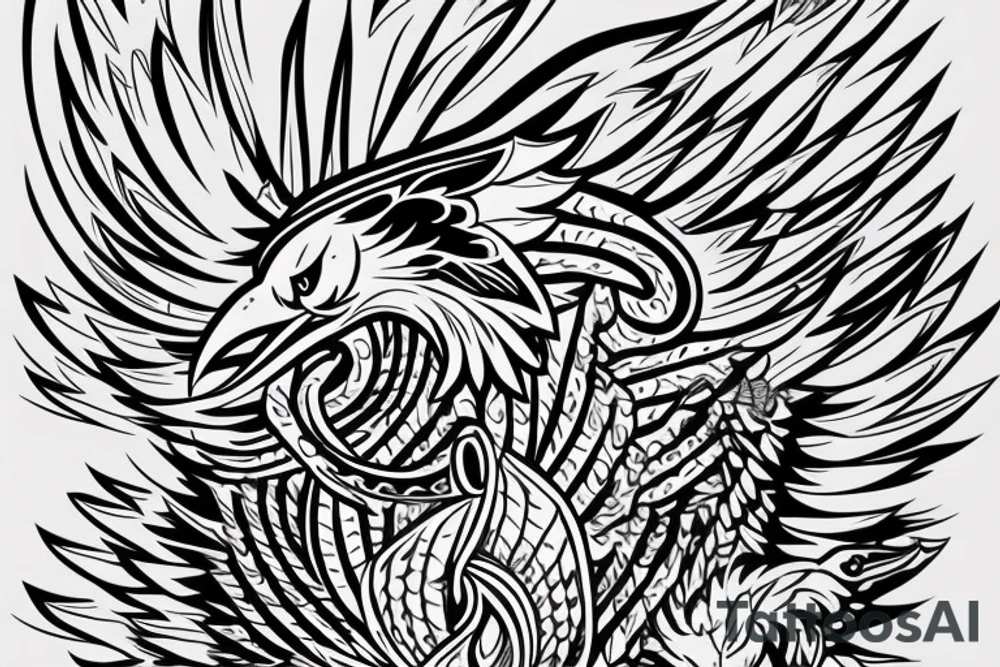 For my forearm a colored thunderbird in the colors of the 4 elements tattoo idea