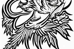 For my forearm a colored thunderbird in the colors of the 4 elements tattoo idea