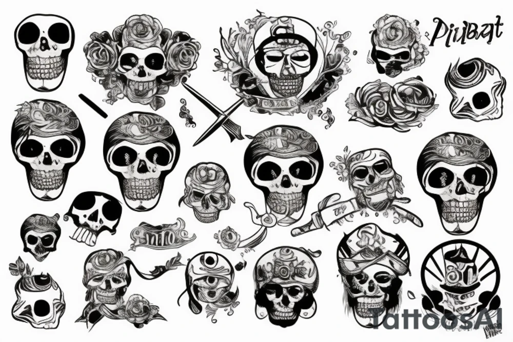 Pirat und Schiff tattoo idea