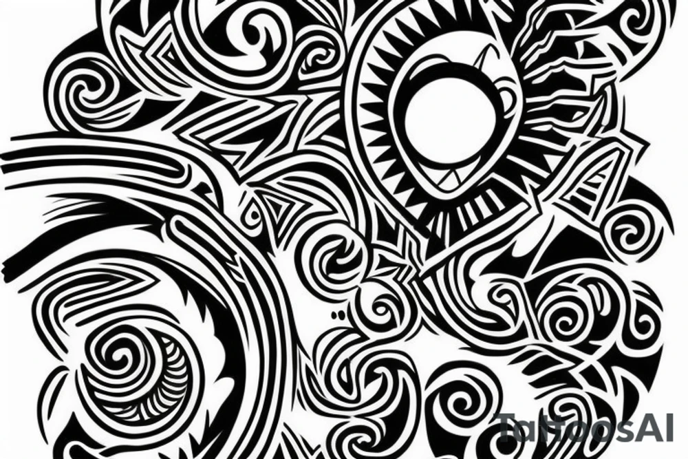 Taino Sunset tattoo for my forearm tattoo idea