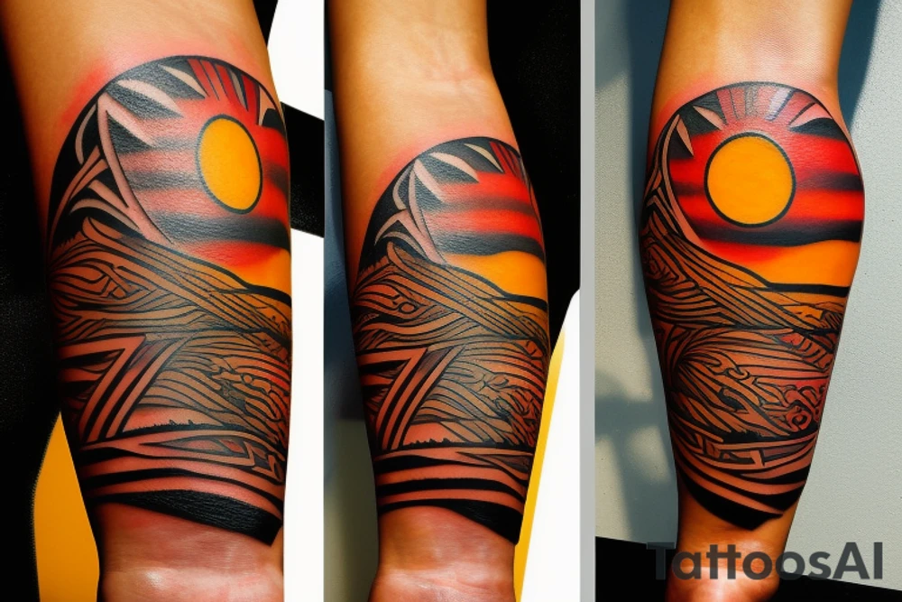 Taino Sunset tattoo for my forearm tattoo idea
