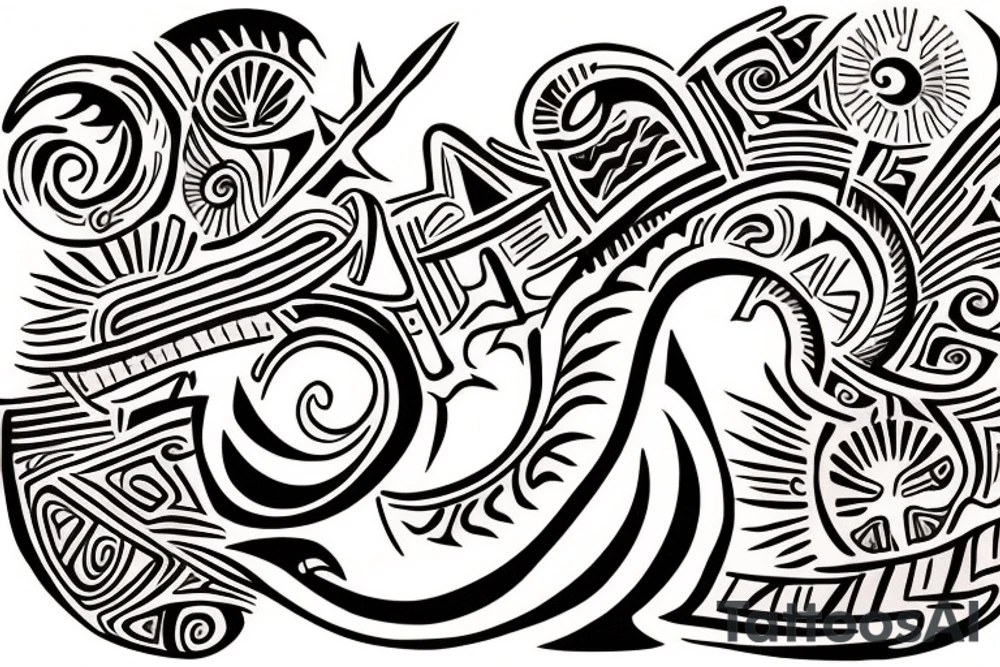 Taino Sunset tattoo for my forearm tattoo idea