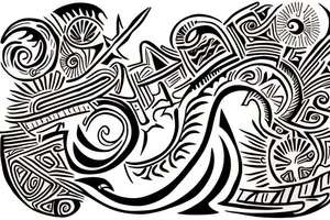 Taino Sunset tattoo for my forearm tattoo idea