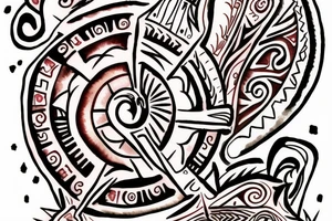 Taino Sunset tattoo for my forearm tattoo idea