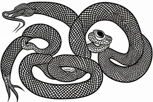 snake, asian, combined with something tattoo idea