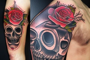 A Mexican dead mask tattoo idea