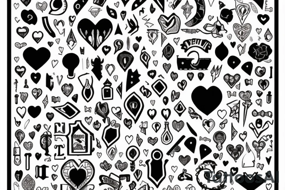 heart, stabbed, with keyhole in the middle tattoo idea