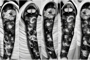 space station in space tattoo idea