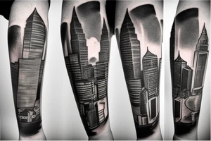 Cleveland skyline tattoo idea