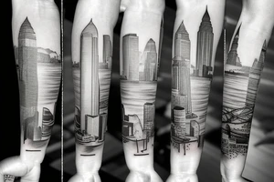 Cleveland skyline tattoo idea