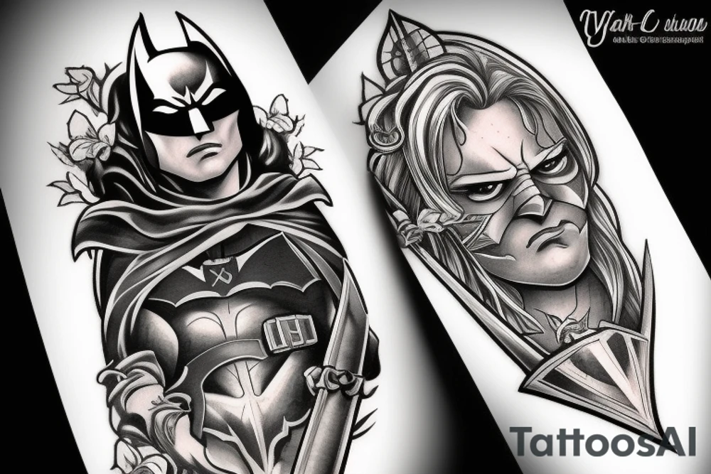 Dark Knight with a Sword tattoo idea