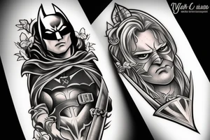Dark Knight with a Sword tattoo idea