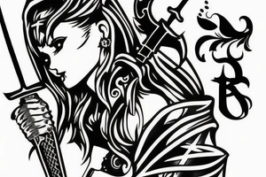 Knight with a Sword tattoo idea