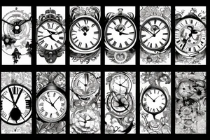 wall of clocks at 4:44 tattoo idea