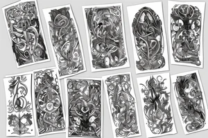 all suits of cards surrounded by baptisia tattoo idea