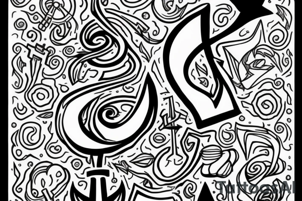hourglass anchor tattoo idea