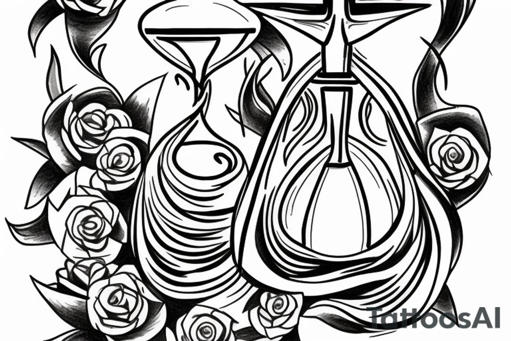hourglass anchor tattoo idea