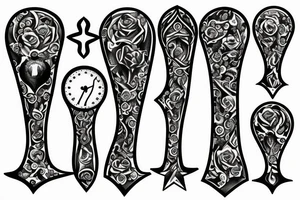 hourglass anchor tattoo idea