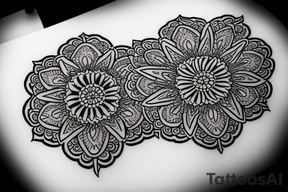 Flower mandala tattoo idea