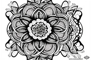 Flower mandala tattoo idea