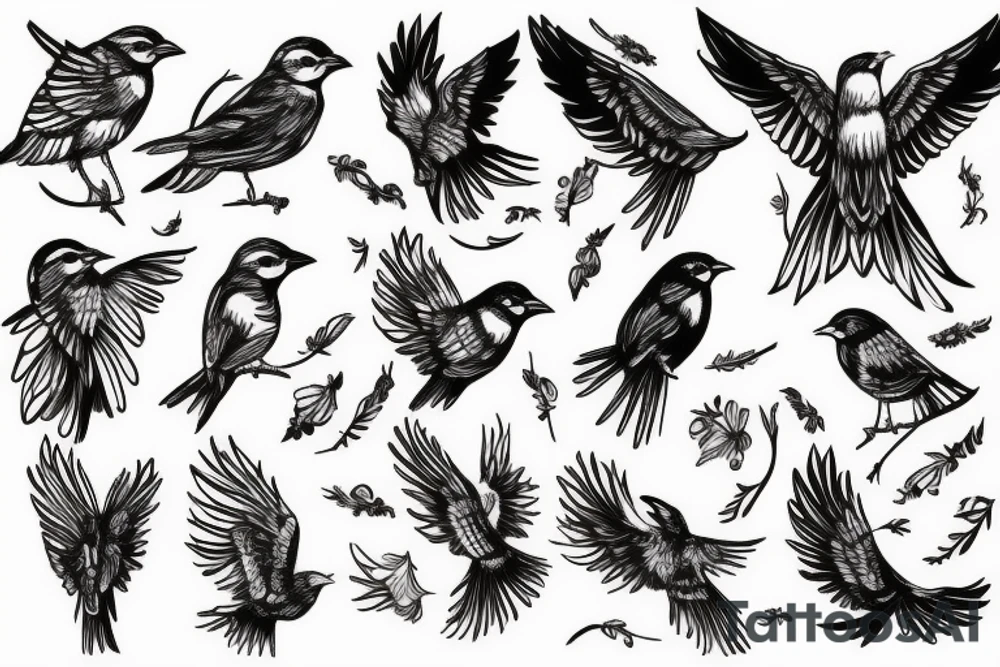 bird on shoulder tattoo idea