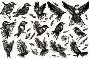 bird on shoulder tattoo idea