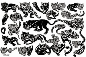Panther hanya tattoo idea