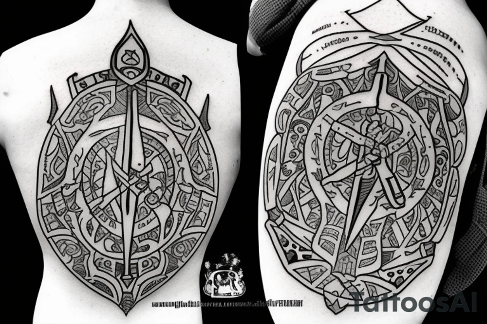 My knowledge is my shield and my attitude is my sword tattoo idea
