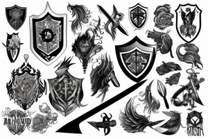 My knowledge is my shield and my attitude is my sword tattoo idea