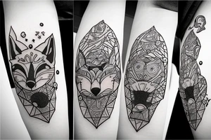 The Little Prince styled fox boy prince space tattoo idea