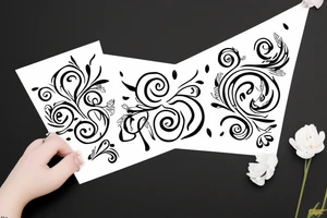 Typography letter Z with flower tattoo idea