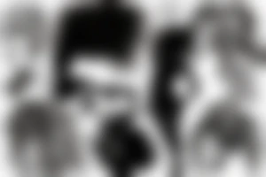 Silhouette of woman with crazy hair tattoo idea