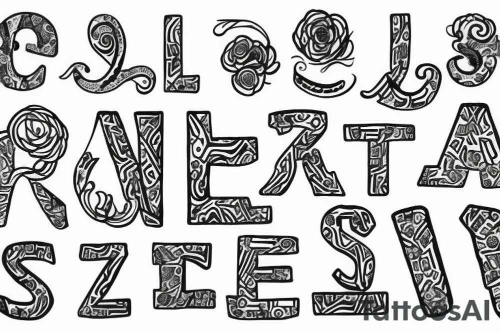 Letters writing ANLT tattoo idea