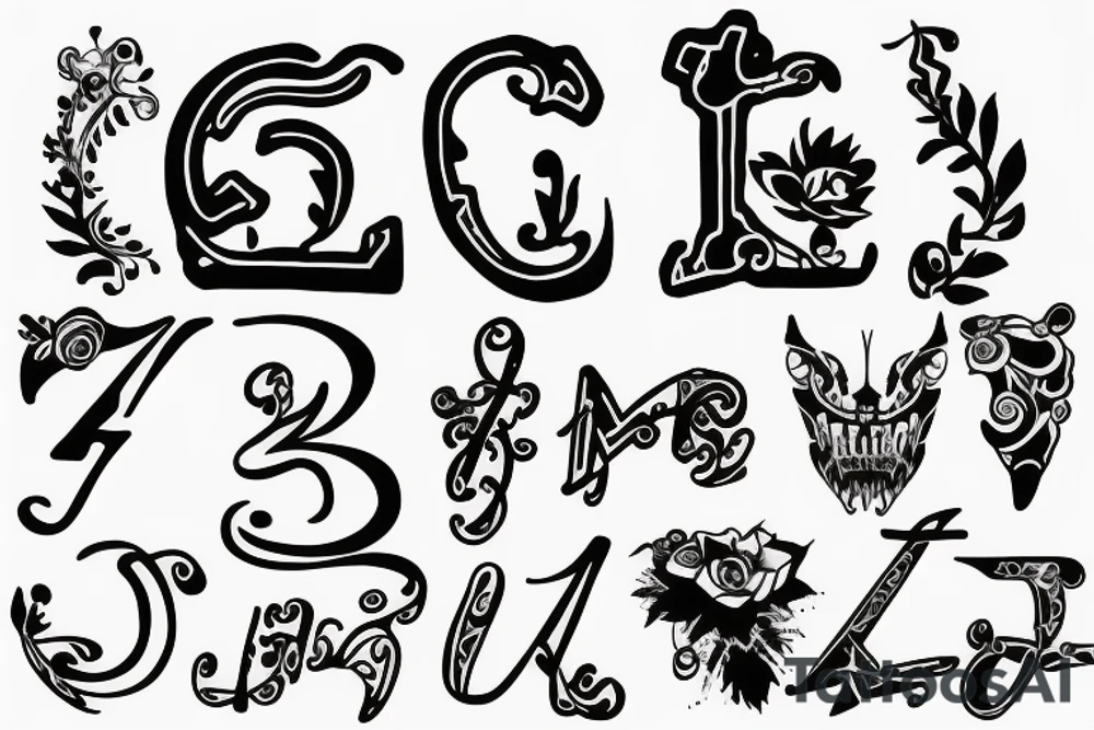 Letters writing ANLT tattoo idea