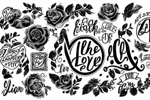 lettering "the light of my life" tattoo idea
