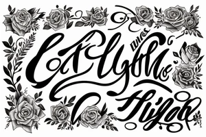 lettering "the light of my life" tattoo idea