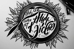 lettering "the light of my life" tattoo idea