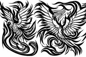 Phoenix from the ashes for my rib arch tattoo idea