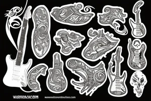 Hawaiian Stratocaster tattoo idea