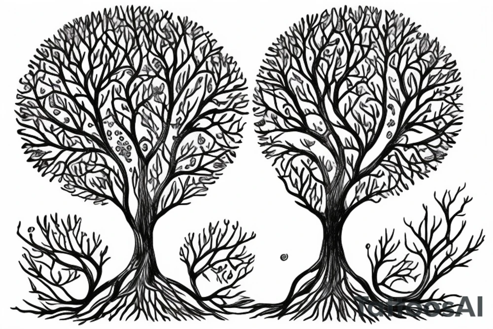 Tree of live for my rib arch in full collar tattoo idea