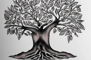 Tree of live for my rib arch in full collar tattoo idea