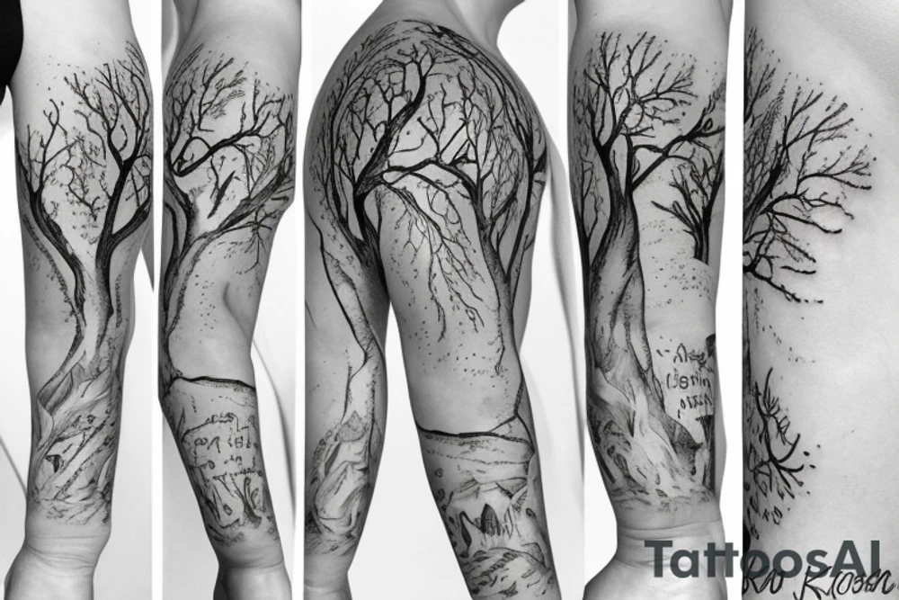 Tree of live for my rib arch in full collar tattoo idea