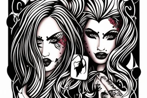 A pierced woman tattoo idea