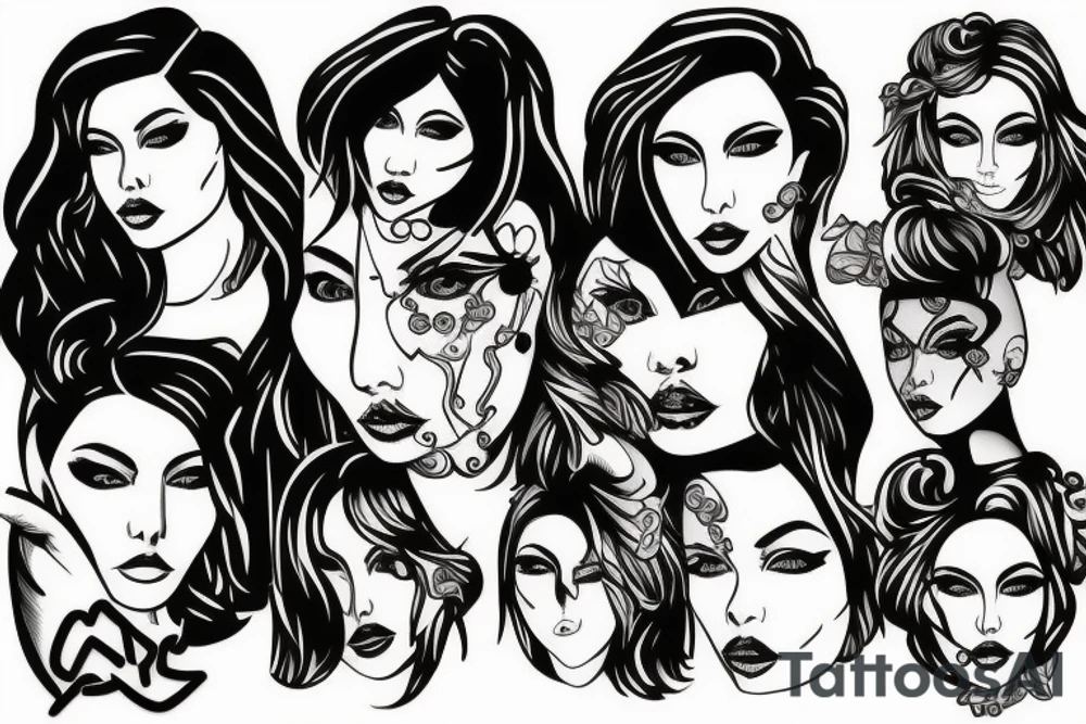 A pierced woman tattoo idea