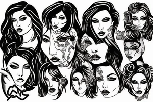 A pierced woman tattoo idea