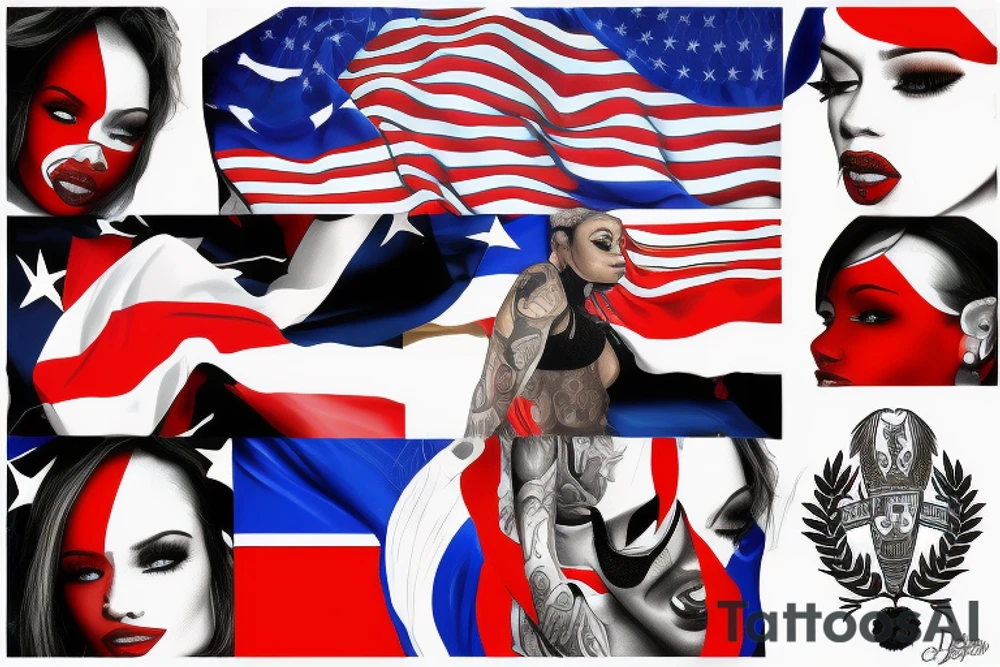 A flag from the Dominican republic tattoo idea