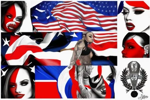 A flag from the Dominican republic tattoo idea