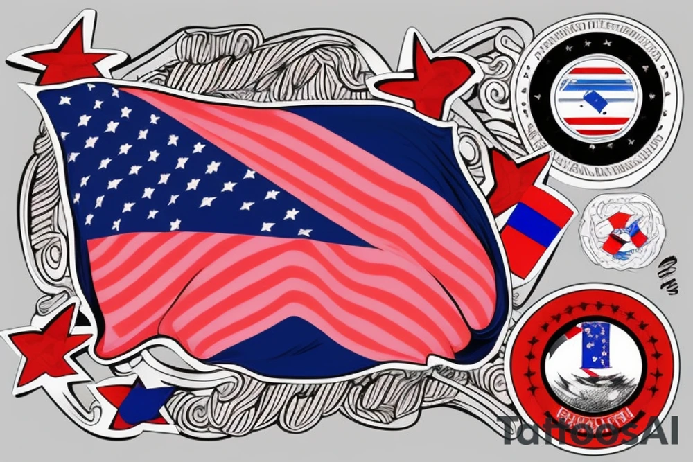 A flag from the Dominican republic tattoo idea